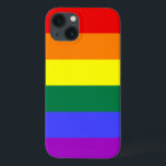 Rainbow Pride<br><div class="desc">A versão de seis cores da bandeira Orgulho gay é popular desde 1979. O número de listras foi reduzido a um número par para impedir que a cor do meio se esconda quando pendurada verticalmente em postes. A listra indigo foi transformada em uma faixa azul real.</div>