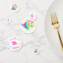 Rainbow Princess Unicorn Personalizou Aniversário