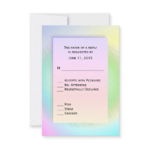 Rainbow RSVP com opções de entrada