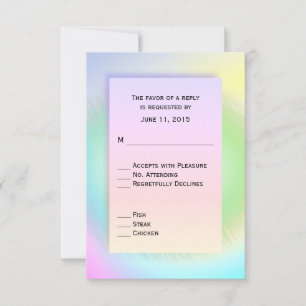 Rainbow RSVP com opções de entrada