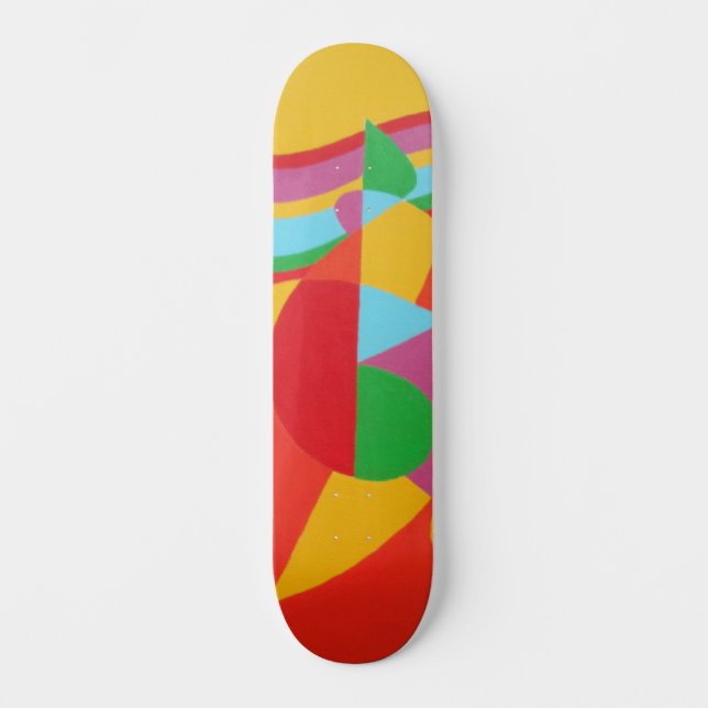 Rainbow Rush Abstract Skateboard (Frente)