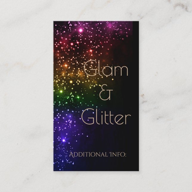 Rainbow Sparkle Cartão de visita 2 (Frente)