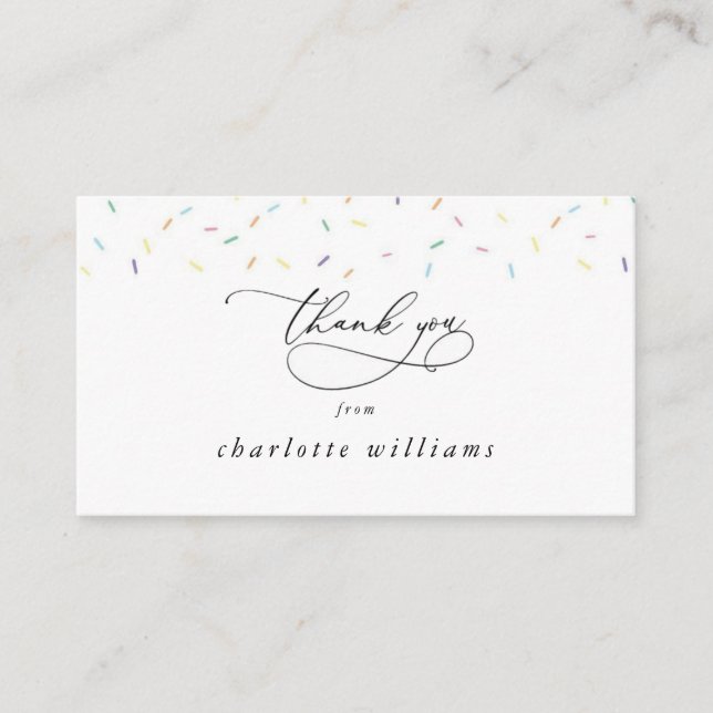 Rainbow Sprinkles Baby Sprinkle Convite (Frente)