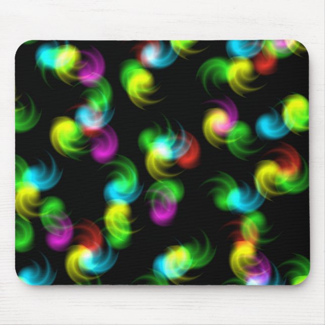 Rainbow Swirl Balls Mousepad (Frente)