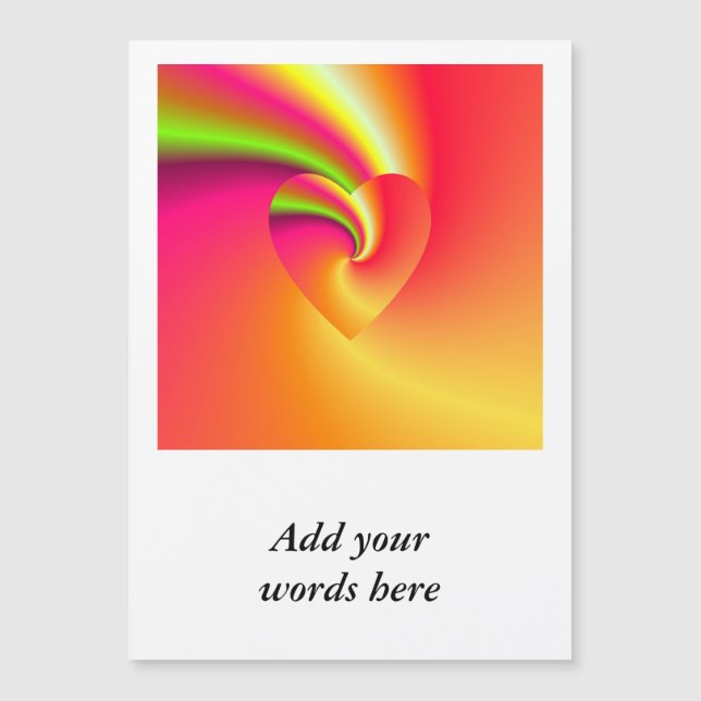 Rainbow Swirl Love Heart (Frente)