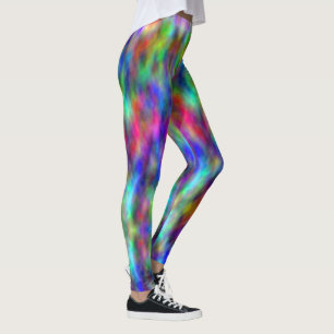 Rainbow Tie Dye Leggings Calças de Exercício Mul