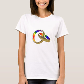 Rainbow toca camiseta feminina