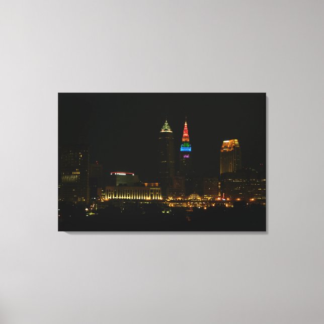 Rainbow Tower, Cleveland Ohio Canvas Print (Frente)