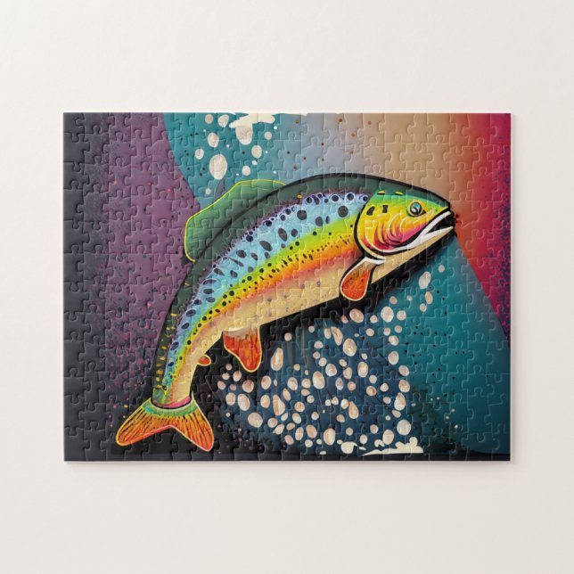 Rainbow Trout Fish Jigsee Quebra-cabeça Games para (Horizontal)