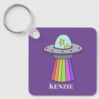 Rainbow UFO Personalizado Chaveiro