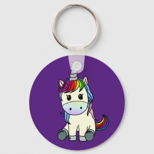 Rainbow Unicorn Chaveiro