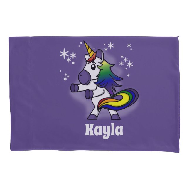 Rainbow Unicorn Flosing com fundo estrelado (Frente)
