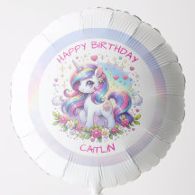 Rainbow Unicorn Girl's Birthday Party Personalized