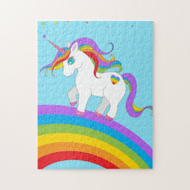 RAINBOW UNICORN JIGSAW QUEBRA-CABEÇA (Vertical)