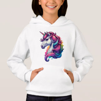 Rainbow Unicorn Kids Hoodie - Conforto Mágico e