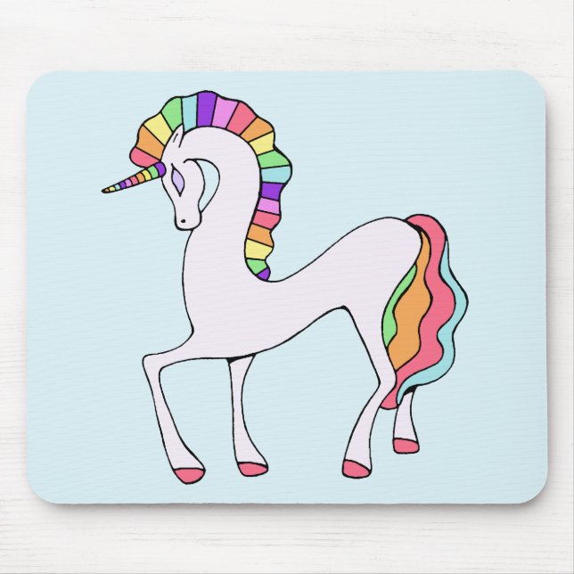 Rainbow Unicorn Mousepad (Frente)