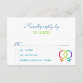 Rainbow Venus Símbolos Casamento Lésbico RSVP