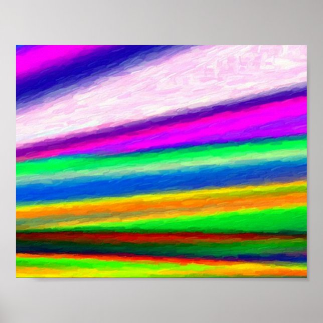 Rainbow Watercolors Poster (Frente)
