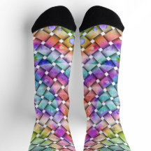 RAINBOW WEAVE Custom Sustainable Premium Crew Sock