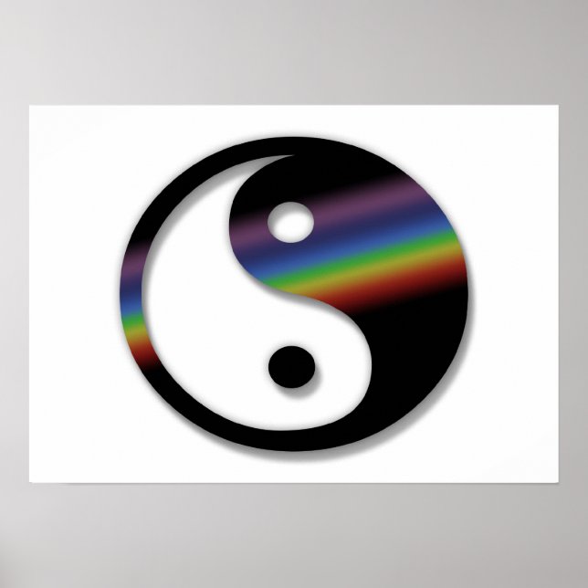Rainbow Yin Yang Poster (Frente)