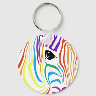 Rainbow Zebra Chaveiro