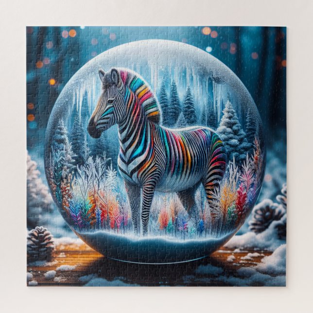 Rainbow Zebra Quebra-cabeça (Vertical)