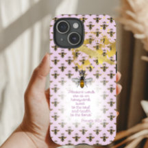 Rainha Abelha Fé Grade Bege Dourado Luxo Pastel