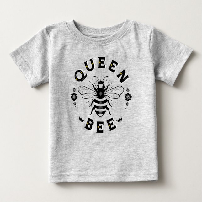 Rainha Bee Bee Top T-shirt / Cinza (Frente)