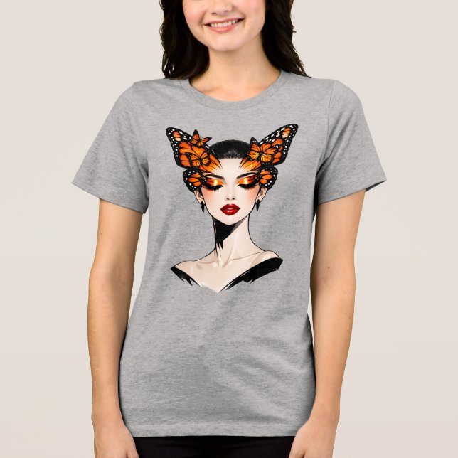 Rainha Borboleta Desenho Artístico Feminino (Frente)