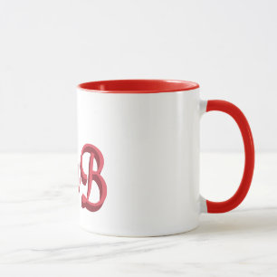 Rainha caneca cor-de-rosa e preta de B