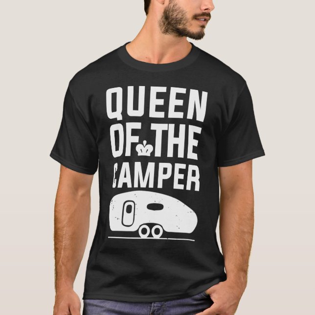 Rainha Da Camisa Campista Mulheres Acampando (Frente)