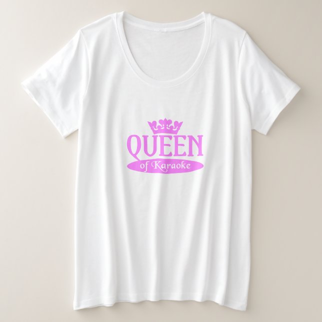 Rainha da camisa de Karaoke - escolha estilo e cor (Frente do Design)