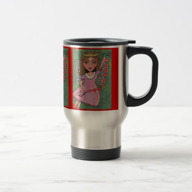 Rainha da fada dos corações - caneca de viagem (Direita)