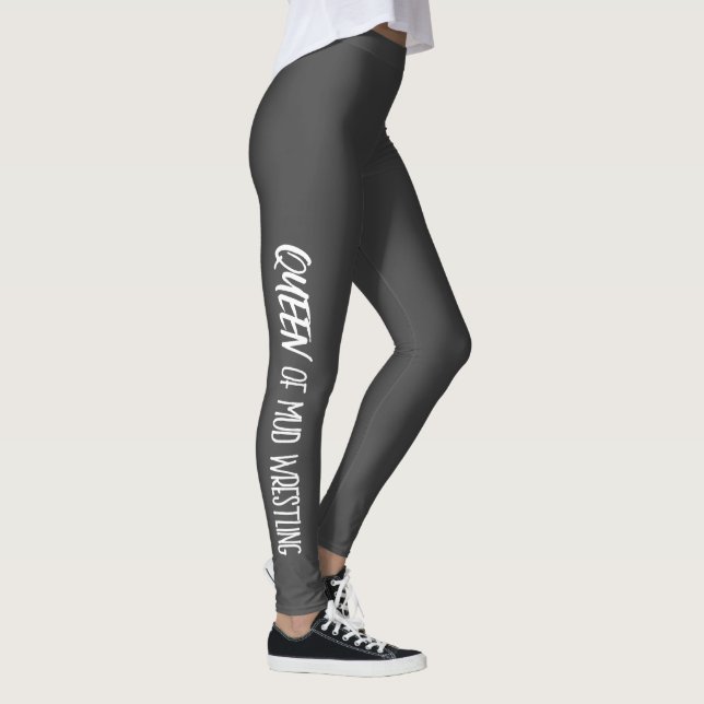 "RAINHA da Luta de lama" - Leggings com DIVAtude (Direita)