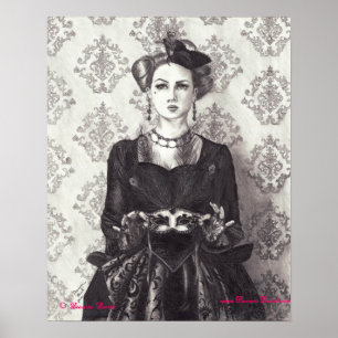 Rainha da rainha do poster dos corações da arte