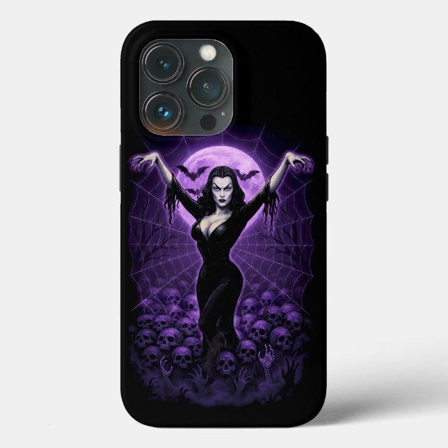 Rainha da Web Capinha de iPhone de Vampira Gótica (Verso)