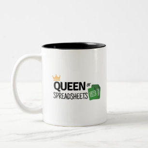 Rainha das folhas de cálculo Caneca de café de doi