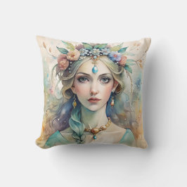 Rainha de Almofada de Aquarela Etérea
