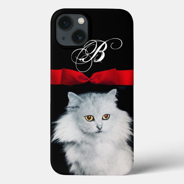 RAINHA DE GATOS BRANCOS COM MONOGRAMA DE BORRACHA  (Verso)