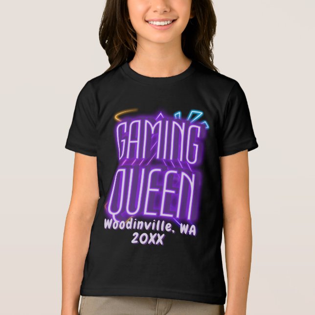 Rainha de Jogos Personalizada para Nome da Data de (Frente)