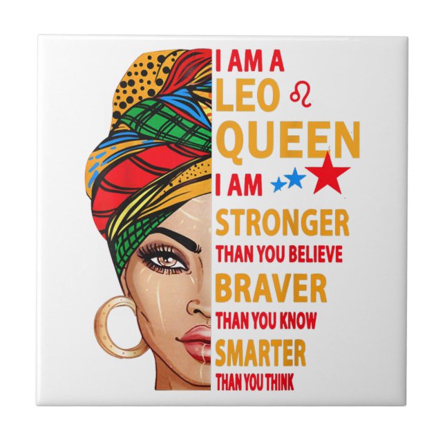 Rainha de Leão Eu sou mais forte presente engraçad (Frente)