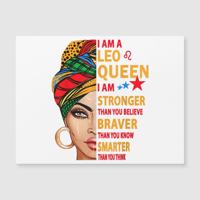Rainha de Leão Eu sou mais forte presente engraçad (Frente)