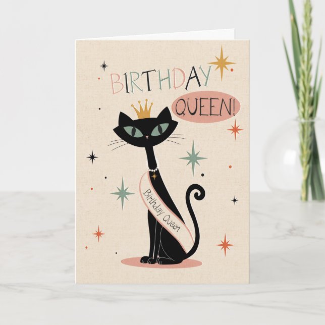 Rainha do Aniversário | cartão engraçado (Frente)