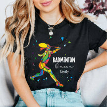 Rainha do Badminton Personalizada Vibrante Abstrat