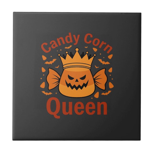 Rainha do Candy Corn Coroa de Halloween Morcegos_1 (Frente)