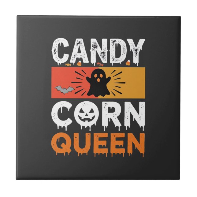Rainha do Candy Corn Halloween Desenho SVG (Frente)