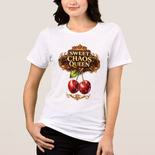 Rainha do Caos Doce Camiseta Feminina Gráfica Cere