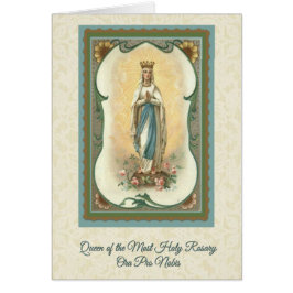 Rainha do cartão o mais santamente w/prayer do