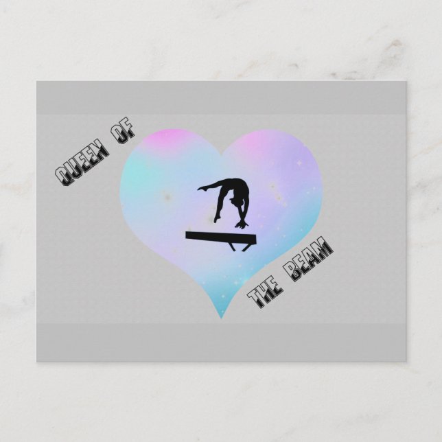 Rainha do Cartão Postal de Ginástica da Trave (Frente)