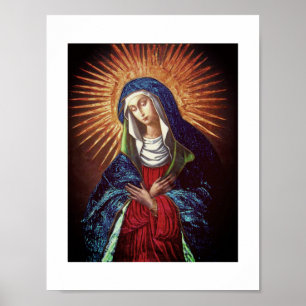 Rainha do Céu Original Pintura restaurada Poster